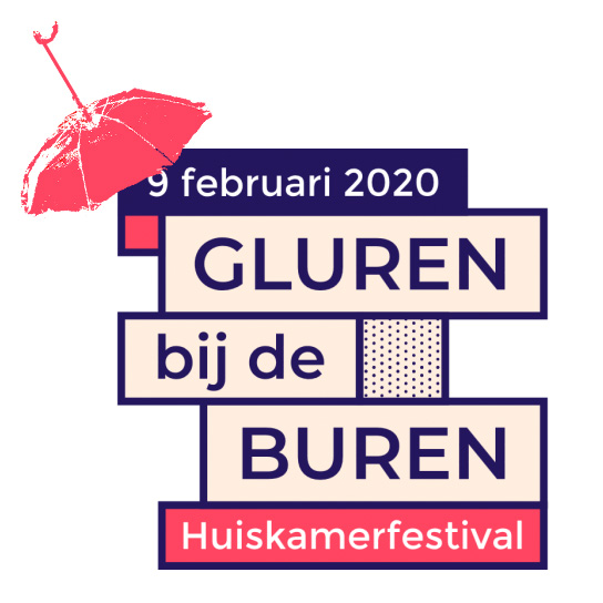 Logo Gluren bij de Buren 2020 met paraplulogo Grande-Duchesse